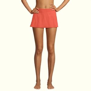 Lands End Swim Skirt with built in Panty size 18 Orange